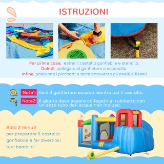 Outsunny Bouncy Castle για παιδιά με τσουλήθρα, τραμπολίνο και πισί... Outsunny Bouncy Castle για παιδιά με τσουλήθρα, τραμπολίνο και πισί...
