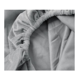 King Size Βελούδινο Σεντόνι με Λάστιχο 180 x 200 cm Χρώματος Γκρι S... King Size Βελούδινο Σεντόνι με Λάστιχο 180 x 200 cm Χρώματος Γκρι S...