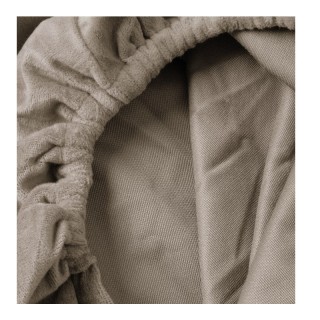 King Size Βελούδινο Σεντόνι με Λάστιχο 180 x 200 cm Χρώματος Taupe ...