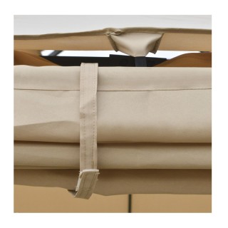 Κιόσκι Κήπου με Ατσάλινο Σκελετό και Πτυσσόμενο Σκίαστρο 325 x 325 ...