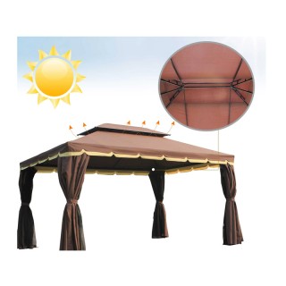 Κιόσκι Κήπου με Μεταλλικό Σκελετό 400 x 300 x 290 cm Outsunny 01-0879