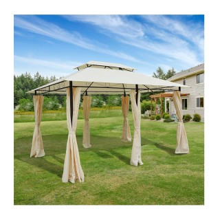 Κιόσκι Κήπου με Μεταλλικό Σκελετό και Διπλή Οροφή 400 x 300 x 265 c... Κιόσκι Κήπου με Μεταλλικό Σκελετό και Διπλή Οροφή 400 x 300 x 265 c...