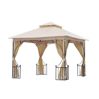 Κιόσκι Κήπου με Μεταλλικό Σκελετό και Κουνουπιέρες 300 x 300 x 275 ...