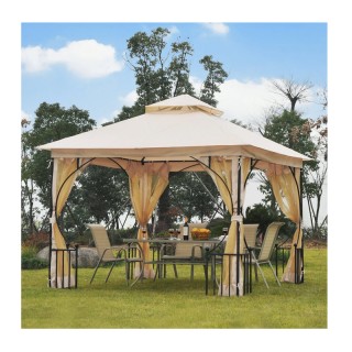 Κιόσκι Κήπου με Μεταλλικό Σκελετό και Κουνουπιέρες 300 x 300 x 275 ... Κιόσκι Κήπου με Μεταλλικό Σκελετό και Κουνουπιέρες 300 x 300 x 275 ...