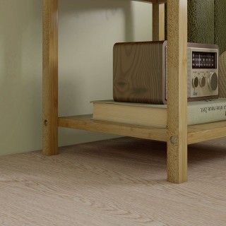 HOMCOM Σετ 2 κομοδίνα με 2 συρτάρια και κάτω ράφι σε σκανδιναβικό σ...