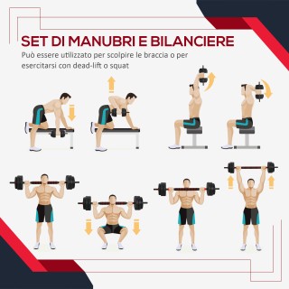 Σετ HOMCOM 2 αλτήρες μετατρέψιμοι σε μπάρα, 25 κιλά Συνολικά με 12 ... Σετ HOMCOM 2 αλτήρες μετατρέψιμοι σε μπάρα, 25 κιλά Συνολικά με 12 ...