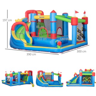 Outsunny Bouncy Castle για παιδιά με τσουλήθρα, τραμπολίνο και πισί... Outsunny Bouncy Castle για παιδιά με τσουλήθρα, τραμπολίνο και πισί...