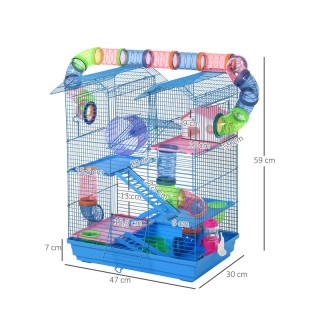 Κλουβί για Χάμστερ με 5 Επίπεδα και Αξεσουάρ 47 x 30 x 59 cm PawHut...