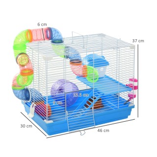 Κλουβί για Χάμστερ με Αξεσουάρ 37 x 46 x 30 cm PawHut D51-213 Κλουβί για Χάμστερ με Αξεσουάρ 37 x 46 x 30 cm PawHut D51-213