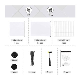 Κλουβί - Πάρκο Εκπαίδευσης Κατοικίδιου με 28 Πάνελ 143 x 108 x 92 c... Κλουβί - Πάρκο Εκπαίδευσης Κατοικίδιου με 28 Πάνελ 143 x 108 x 92 c...