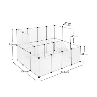 Κλουβί - Πάρκο Εκπαίδευσης Κατοικίδιου με 28 Πάνελ 143 x 108 x 92 c... Κλουβί - Πάρκο Εκπαίδευσης Κατοικίδιου με 28 Πάνελ 143 x 108 x 92 c...