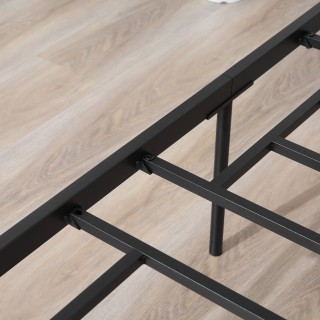 HOMCOM Δομή διπλού κρεβατιού από ατσάλι 160x200cm με πηχάκια, κεφαλ... HOMCOM Δομή διπλού κρεβατιού από ατσάλι 160x200cm με πηχάκια, κεφαλ...