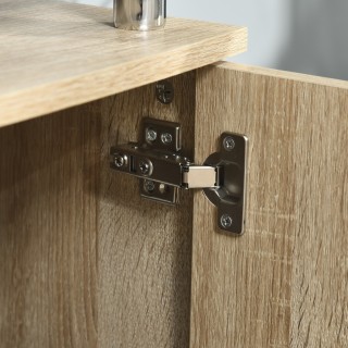 HOMCOM Μοντέρνα Ντουλάπα Τηλεόρασης με 2 Ράφια, Τρύπες Καλωδίου και...