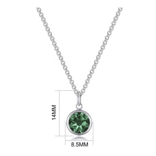 Κολιέ Philip Jones με Γενέθλια Πέτρα Μάιος - Emerald με Κρύσταλλα S...