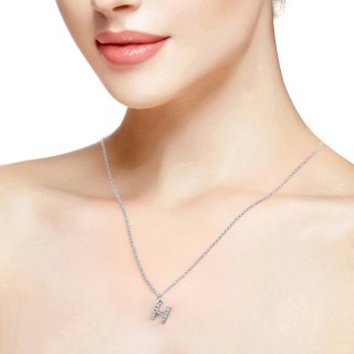 Κολιέ Philip Jones από Ορείχαλκο με Μονόγραμμα H και Κρύσταλλα Swar... Κολιέ Philip Jones από Ορείχαλκο με Μονόγραμμα H και Κρύσταλλα Swar...