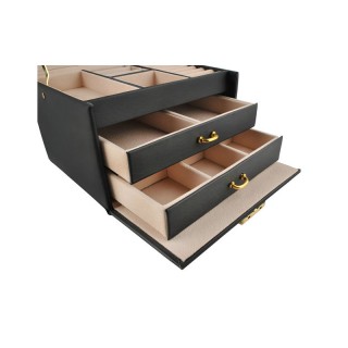 Κοσμηματοθήκη - Μπιζουτιέρα 17.5 x 13.8 x 13.5 cm Χρώματος Μαύρο SP... Κοσμηματοθήκη - Μπιζουτιέρα 17.5 x 13.8 x 13.5 cm Χρώματος Μαύρο SP...