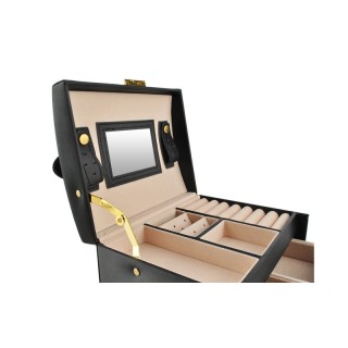 Κοσμηματοθήκη - Μπιζουτιέρα 17.5 x 13.8 x 13.5 cm Χρώματος Μαύρο SP... Κοσμηματοθήκη - Μπιζουτιέρα 17.5 x 13.8 x 13.5 cm Χρώματος Μαύρο SP...