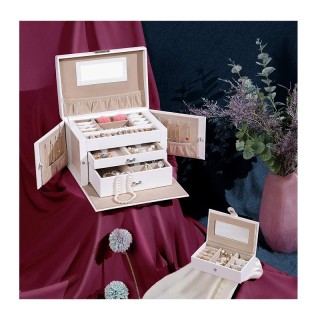 Κοσμηματοθήκη - Μπιζουτιέρα 26 x 18 x 17 cm Χρώματος Λευκό Songmics... Κοσμηματοθήκη - Μπιζουτιέρα 26 x 18 x 17 cm Χρώματος Λευκό Songmics...