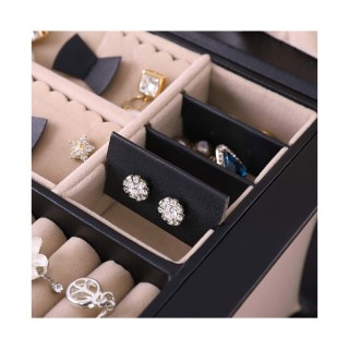 Κοσμηματοθήκη - Μπιζουτιέρα 26 x 18 x 17 cm Χρώματος Μαύρο Songmics...