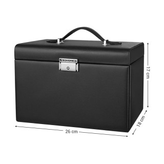 Κοσμηματοθήκη - Μπιζουτιέρα 26 x 18 x 17 cm Χρώματος Μαύρο Songmics... Κοσμηματοθήκη - Μπιζουτιέρα 26 x 18 x 17 cm Χρώματος Μαύρο Songmics...