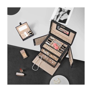 Κοσμηματοθήκη - Μπιζουτιέρα 26 x 18 x 17 cm Χρώματος Μαύρο Songmics... Κοσμηματοθήκη - Μπιζουτιέρα 26 x 18 x 17 cm Χρώματος Μαύρο Songmics...