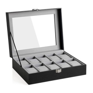 Κοσμηματοθήκη - Μπιζουτιέρα 25 x 20 x 7.5 cm Songmics JWB010BK Κοσμηματοθήκη - Μπιζουτιέρα 25 x 20 x 7.5 cm Songmics JWB010BK