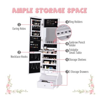 Κοσμηματοθήκη Μπιζουτιέρα 45 x 36 x 150 cm με Ολόσωμο Καθρέπτη και ... Κοσμηματοθήκη Μπιζουτιέρα 45 x 36 x 150 cm με Ολόσωμο Καθρέπτη και ...