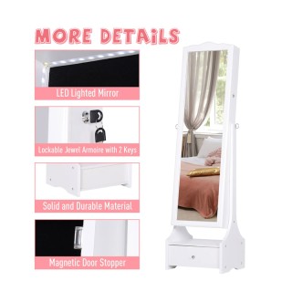 Κοσμηματοθήκη Μπιζουτιέρα 45 x 36 x 150 cm με Ολόσωμο Καθρέπτη και ... Κοσμηματοθήκη Μπιζουτιέρα 45 x 36 x 150 cm με Ολόσωμο Καθρέπτη και ...