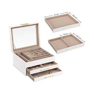 Κοσμηματοθήκη - Μπιζουτιέρα με 2 Συρτάρια 23.1 x 20.3 x 13.5 cm Χρώ... Κοσμηματοθήκη - Μπιζουτιέρα με 2 Συρτάρια 23.1 x 20.3 x 13.5 cm Χρώ...