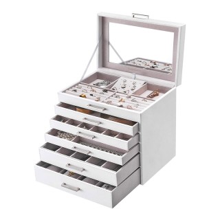 Κοσμηματοθήκη - Μπιζουτιέρα με 5 Συρτάρια 30.5 x 21.5 x 31.5 cm Χρώ... Κοσμηματοθήκη - Μπιζουτιέρα με 5 Συρτάρια 30.5 x 21.5 x 31.5 cm Χρώ...