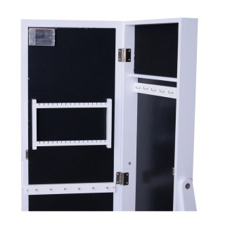 Ξύλινη Κοσμηματοθήκη Μπιζουτιέρα με Ολόσωμο Καθρέφτη και LED Φωτισμ...