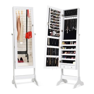 Κοσμηματοθήκη Μπιζουτιέρα με Ολόσωμο Καθρέπτη 46 x 37 x 156 cm Cost...