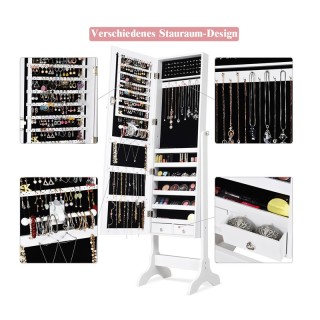 Κοσμηματοθήκη Μπιζουτιέρα με Ολόσωμο Καθρέπτη 46 x 37 x 156 cm Cost...