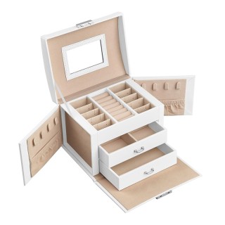 Κοσμηματοθήκη - Μπιζουτιέρα 17.7 x 13.8 x 13.5 cm Songmics JBC154W01 Κοσμηματοθήκη - Μπιζουτιέρα 17.7 x 13.8 x 13.5 cm Songmics JBC154W01