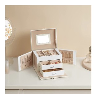 Κοσμηματοθήκη - Μπιζουτιέρα 17.7 x 13.8 x 13.5 cm Songmics JBC154W01 Κοσμηματοθήκη - Μπιζουτιέρα 17.7 x 13.8 x 13.5 cm Songmics JBC154W01