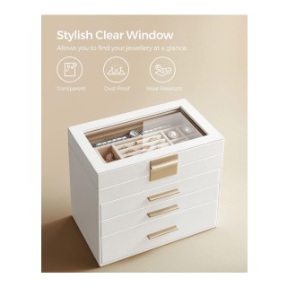 Κοσμηματοθήκη - Μπιζουτιέρα 15.3 x 25.1 x 21.5 cm Songmics JBC161W01