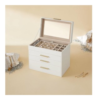 Κοσμηματοθήκη - Μπιζουτιέρα 15.3 x 25.1 x 21.5 cm Songmics JBC161W01