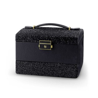 Κοσμηματοθήκη - Μπιζουτιέρα 17.5 x 13.7 x 12.5 cm Χρώματος Μαύρο Ma... Κοσμηματοθήκη - Μπιζουτιέρα 17.5 x 13.7 x 12.5 cm Χρώματος Μαύρο Ma...