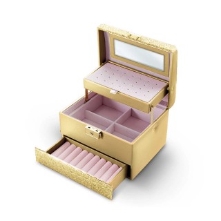 Κοσμηματοθήκη - Μπιζουτιέρα 17.5 x 13.7 x 12.5 cm Χρώματος Χρυσό Ma... Κοσμηματοθήκη - Μπιζουτιέρα 17.5 x 13.7 x 12.5 cm Χρώματος Χρυσό Ma...