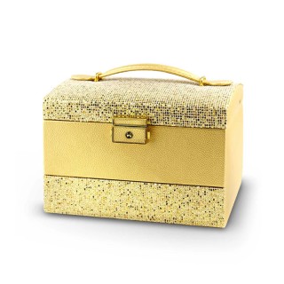 Κοσμηματοθήκη - Μπιζουτιέρα 17.5 x 13.7 x 12.5 cm Χρώματος Χρυσό Ma... Κοσμηματοθήκη - Μπιζουτιέρα 17.5 x 13.7 x 12.5 cm Χρώματος Χρυσό Ma...