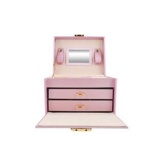 Κοσμηματοθήκη - Μπιζουτιέρα 17.5 x 13.8 x 13.5 cm Χρώματος Ροζ SPM ...