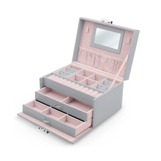 Κοσμηματοθήκη - Μπιζουτιέρα 18.6 x 14.8 x 11 cm Χρώματος Γκρι Massi... Κοσμηματοθήκη - Μπιζουτιέρα 18.6 x 14.8 x 11 cm Χρώματος Γκρι Massi...