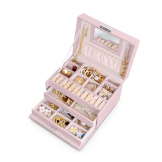 Κοσμηματοθήκη - Μπιζουτιέρα 18.6 x 14.8 x 11 cm Χρώματος Ροζ Massid... Κοσμηματοθήκη - Μπιζουτιέρα 18.6 x 14.8 x 11 cm Χρώματος Ροζ Massid...