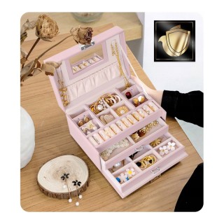 Κοσμηματοθήκη - Μπιζουτιέρα 18.6 x 14.8 x 11 cm Χρώματος Ροζ Massid... Κοσμηματοθήκη - Μπιζουτιέρα 18.6 x 14.8 x 11 cm Χρώματος Ροζ Massid...