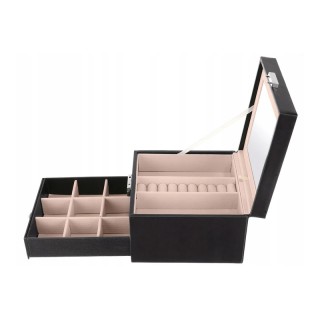 Κοσμηματοθήκη - Μπιζουτιέρα με 2 Επίπεδα Χρώματος Μαύρο SPM 8898 Κοσμηματοθήκη - Μπιζουτιέρα με 2 Επίπεδα Χρώματος Μαύρο SPM 8898