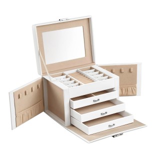 Κοσμηματοθήκη - Μπιζουτιέρα με 3 Συρτάρια 17.5 x 22.5 x 16.5 cm Χρώ... Κοσμηματοθήκη - Μπιζουτιέρα με 3 Συρτάρια 17.5 x 22.5 x 16.5 cm Χρώ...