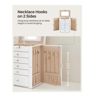 Κοσμηματοθήκη - Μπιζουτιέρα με 5 Συρτάρια 26 x 15.6 x 32 cm Χρώματο... Κοσμηματοθήκη - Μπιζουτιέρα με 5 Συρτάρια 26 x 15.6 x 32 cm Χρώματο...