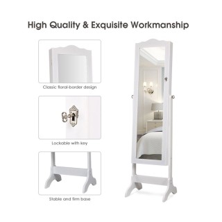 Κοσμηματοθήκη Μπιζουτιέρα με Ολόσωμο Καθρέπτη και Φωτισμό LED 41.5 ... Κοσμηματοθήκη Μπιζουτιέρα με Ολόσωμο Καθρέπτη και Φωτισμό LED 41.5 ...