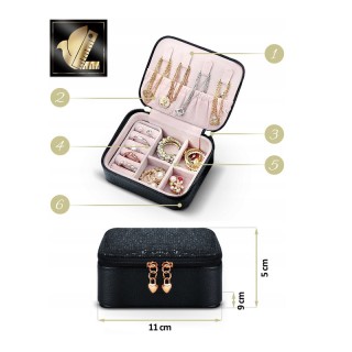 Κοσμηματοθήκη - Μπιζουτιέρα 11 x 9 x 5 cm Massido MS-701-Black Κοσμηματοθήκη - Μπιζουτιέρα 11 x 9 x 5 cm Massido MS-701-Black