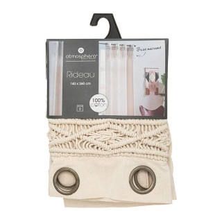 Κουρτίνα με Τρουκς Rituality Macrame 140 x 260 cm Atmosphera 168851 Κουρτίνα με Τρουκς Rituality Macrame 140 x 260 cm Atmosphera 168851